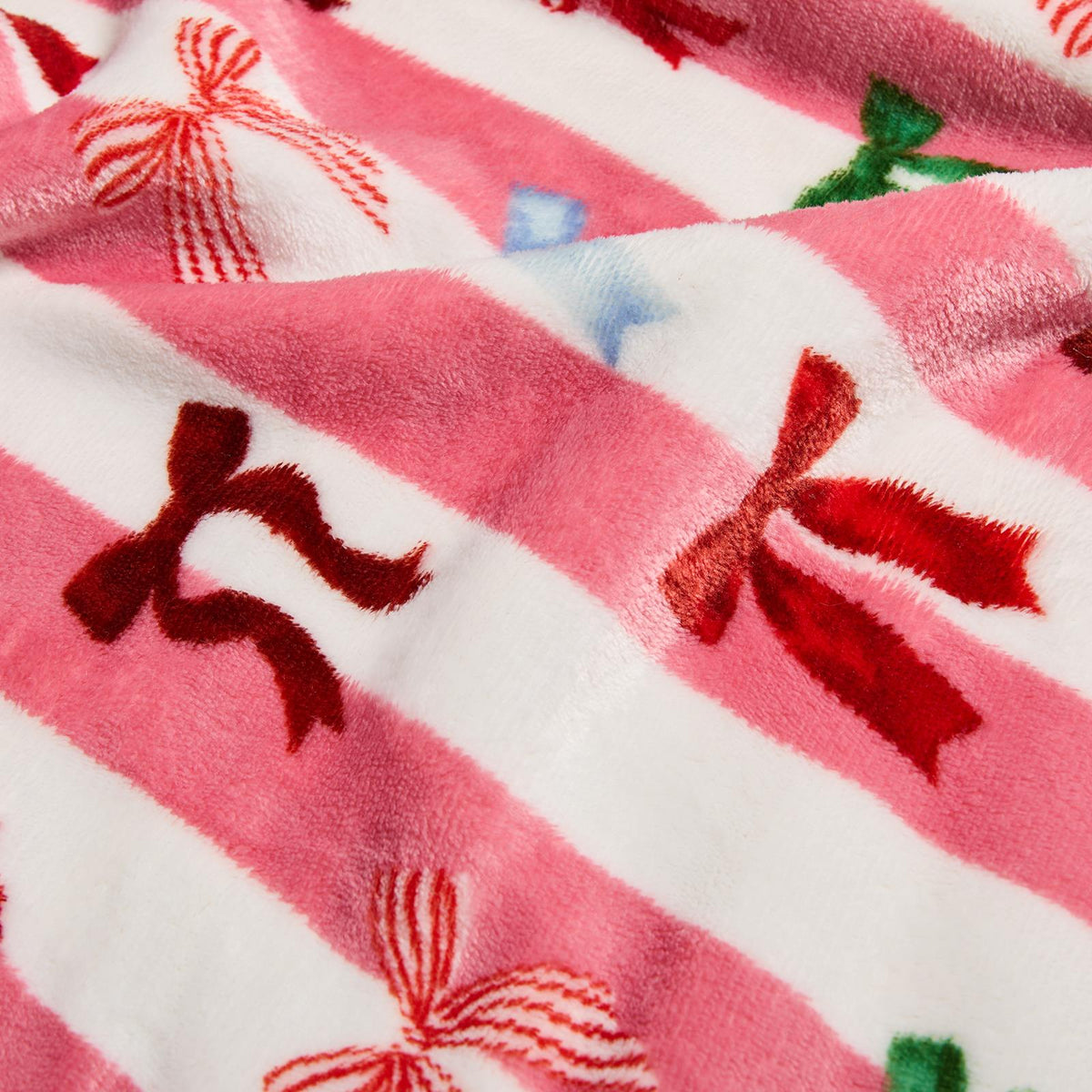 OHS Printed Pet Blanket Reversible Sherpa Fleece Dog Cats Thermal Calming Throw