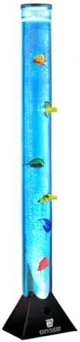 Straame 90cm LED Bubble Fish Lamp, Colour Changing Sensory Lamp, Black Base