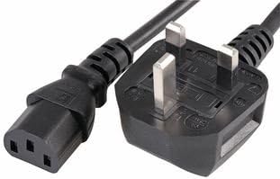 PRO ELEC PEL00095 2m UK Mains Plug to IEC C13 Socket Lead, 10A, Black