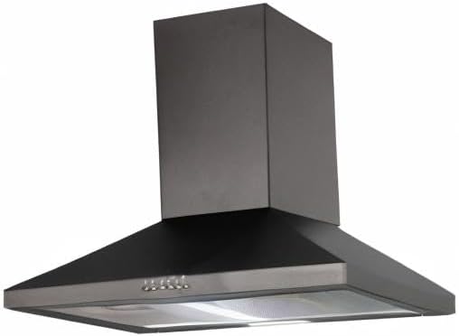 SIA 60cm Chimney Cooker Hood Kitchen Extractor Fan, Black, CHL60BL