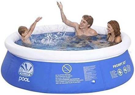 Hillington 8ft Inflatable Swimming Pool - Quick Set Inflatable Pool Garden with Double Vinyl Wall, Hose Adaptor, Safety Valve & Repair Patches - Outdoor Paddling Pool for Kids and Adults