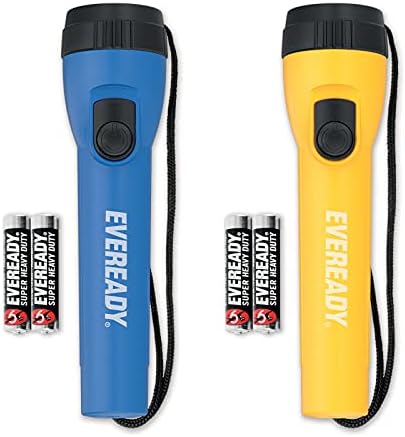 EVEREADY LED Torch, Pack of 2, Batteries Included, Super Bright Flashlight