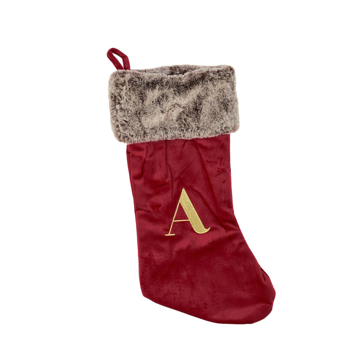 OHS Christmas Alphabet Stocking Sack Set Festive Xmas Santa Gift Bag