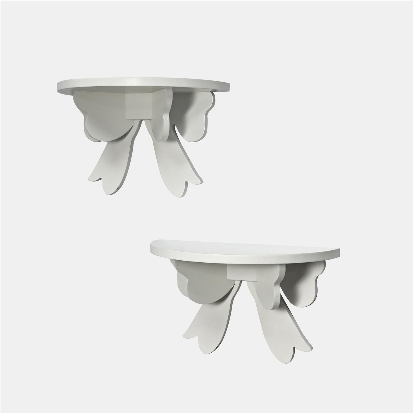 OHS Bow Shelf 2 Pack Novelty Shelving Units Wall Mounted Storage Home Decor