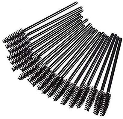 G2PLUS 100 PCS Black Disposable Eyelash Brushes Spoolies: