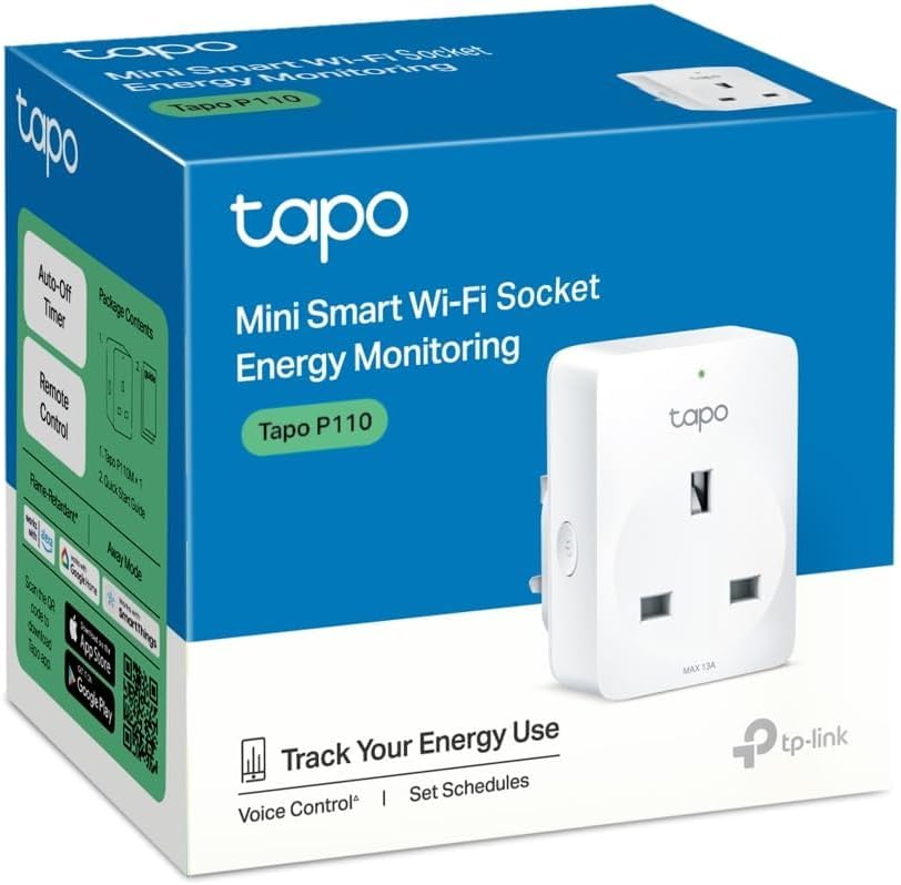 Tapo P110(4-pack) Smart Plug, Energy Monitoring WiFi Plug, Max 13A