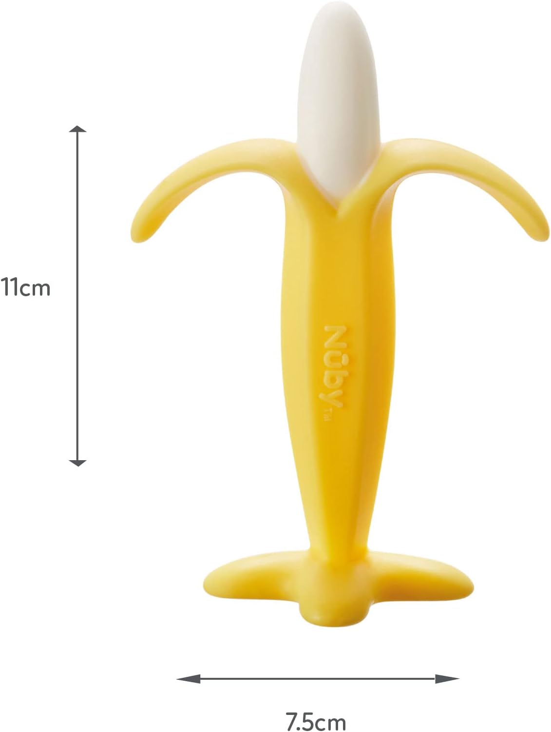 Nuby Silicone Banana Baby Teether Toy for Sore Gums, 3M+
