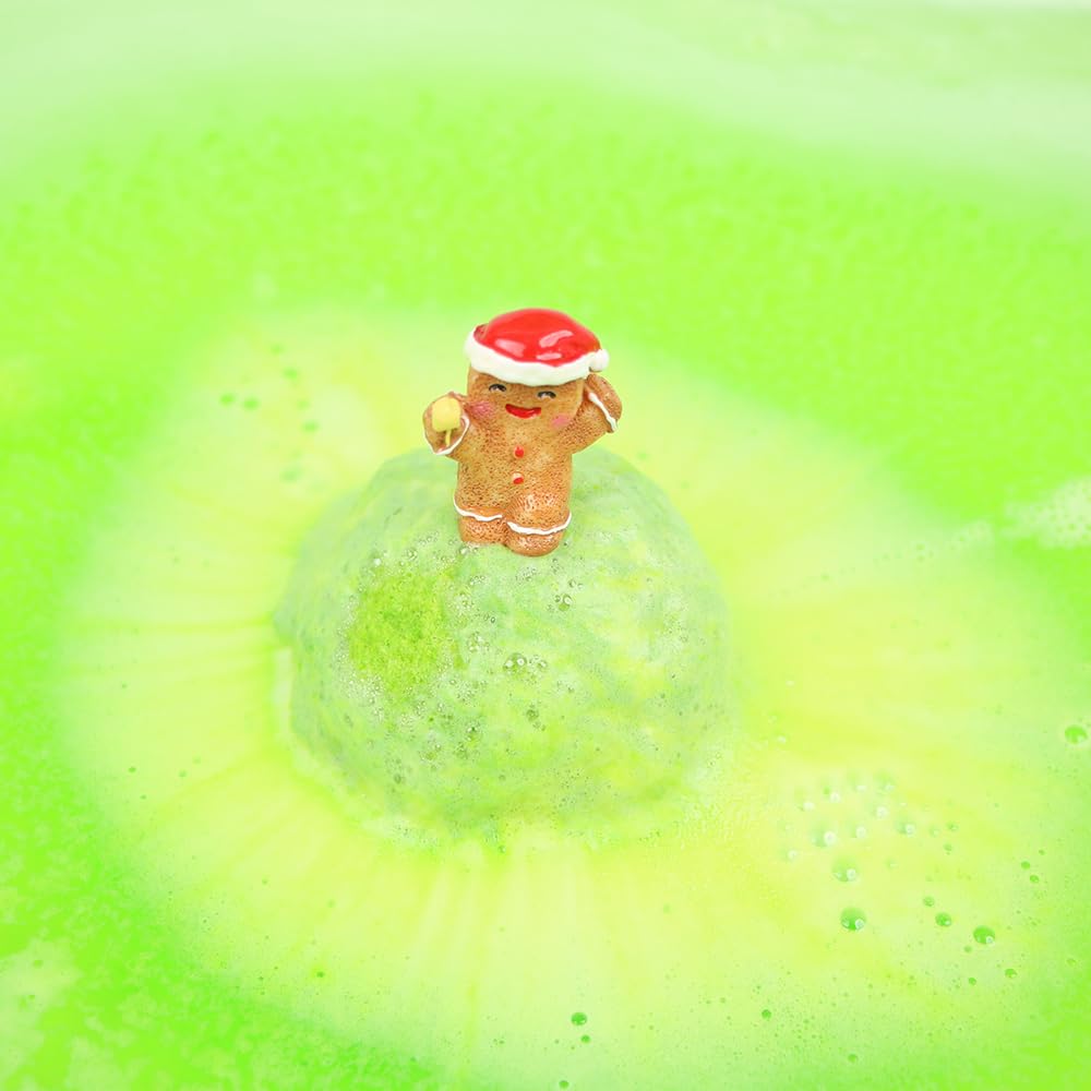ZIMPLI - 6 x Large Santa Surprise Bath Bombs, 6 x Christmas Surprise Toys, Xmas Baff Bomb Gift Set for Children, Presents aged 3 and up