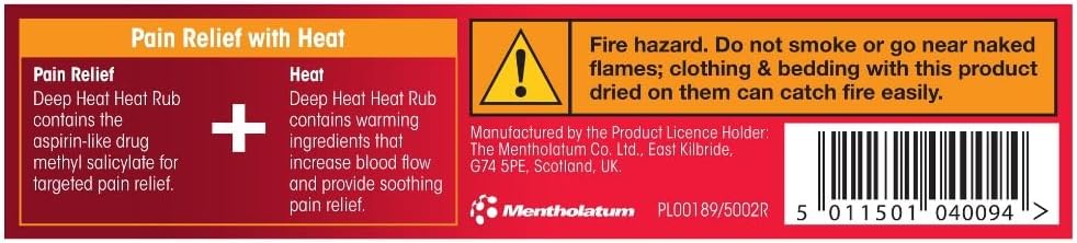 Deep Heat Heat Rub, Relieves Muscular Aches & Pains, 67g (Pack of 1)