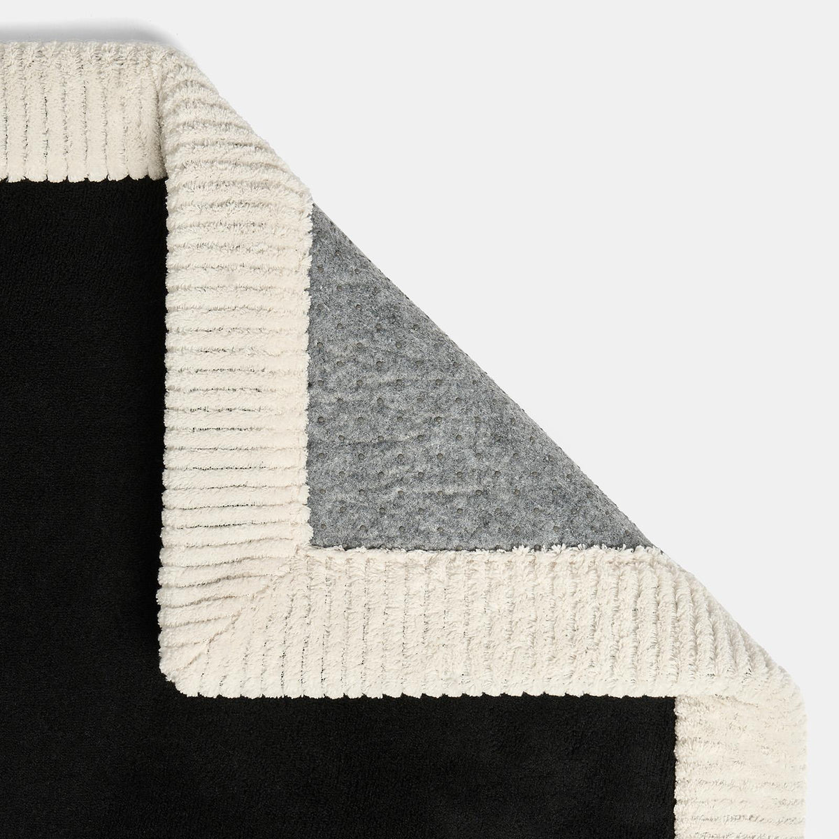 OHS Contrast Border Rug Non Slip Tufted Hallway Runner Floor Carpet