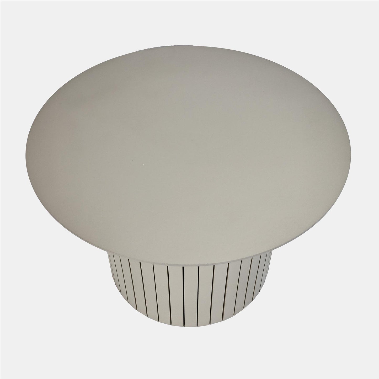 OHS Madison Coffee Table Ribbed MDF Round Living Room Home Decor