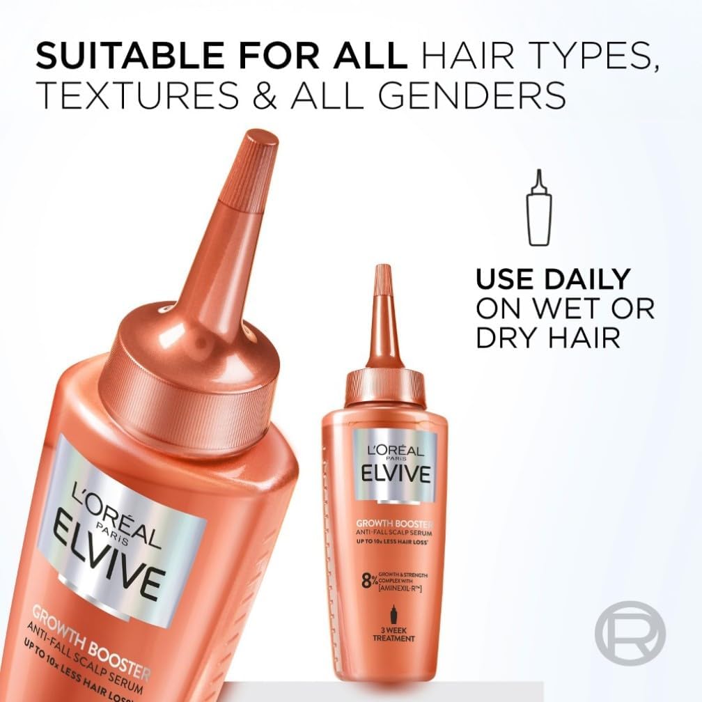 L'Oréal Paris Elvive Growth Booster Hair Growth Serum, Anti Hair Loss 102ml
