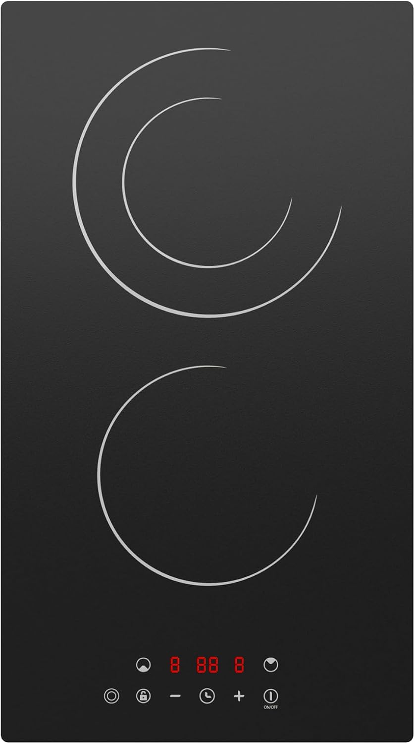 CDV 30cm Ceramic Hob 2 Rings 3200W Dual Ring Built-in Hardwired CDVER322