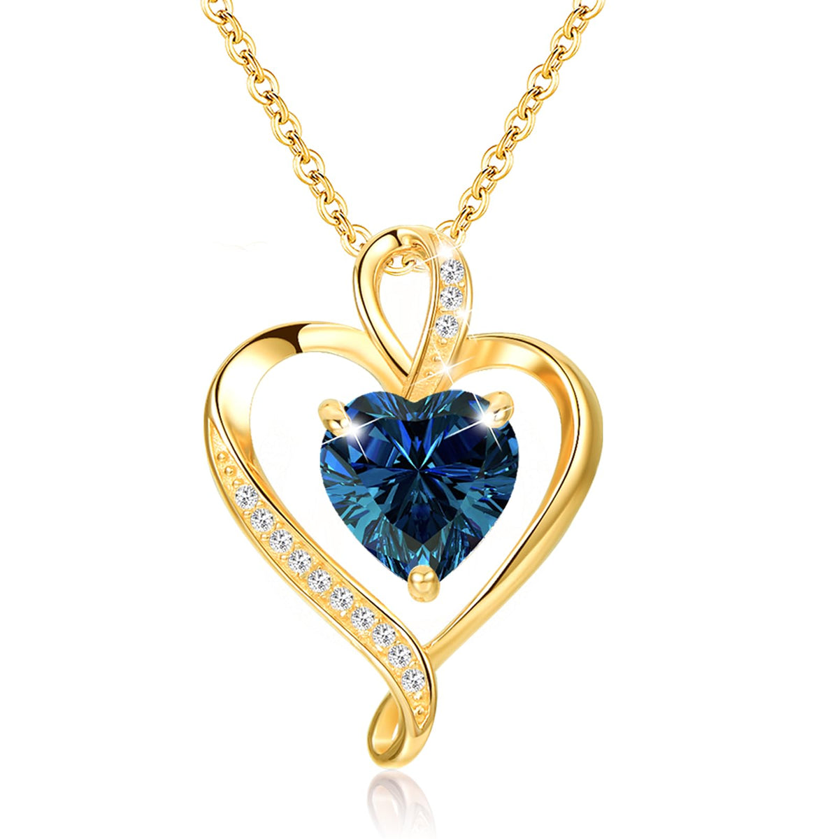 LAVUMO Heart Necklace for Women 925 Sterling Silver Love Pendant Jewellery