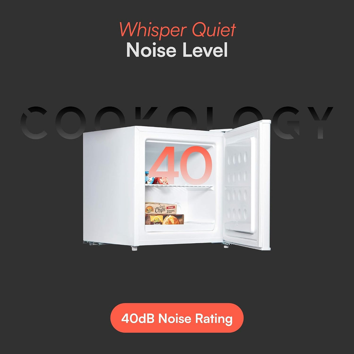 Cookology 31L Small Tabletop Mini Freezer - Adjustable Legs - White