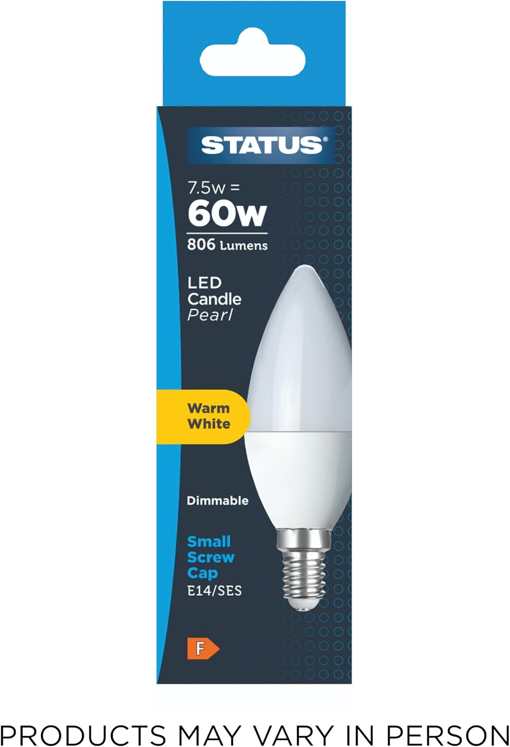Status 8W Candle LED SES E14 Small Screw Cap Opal Warm White