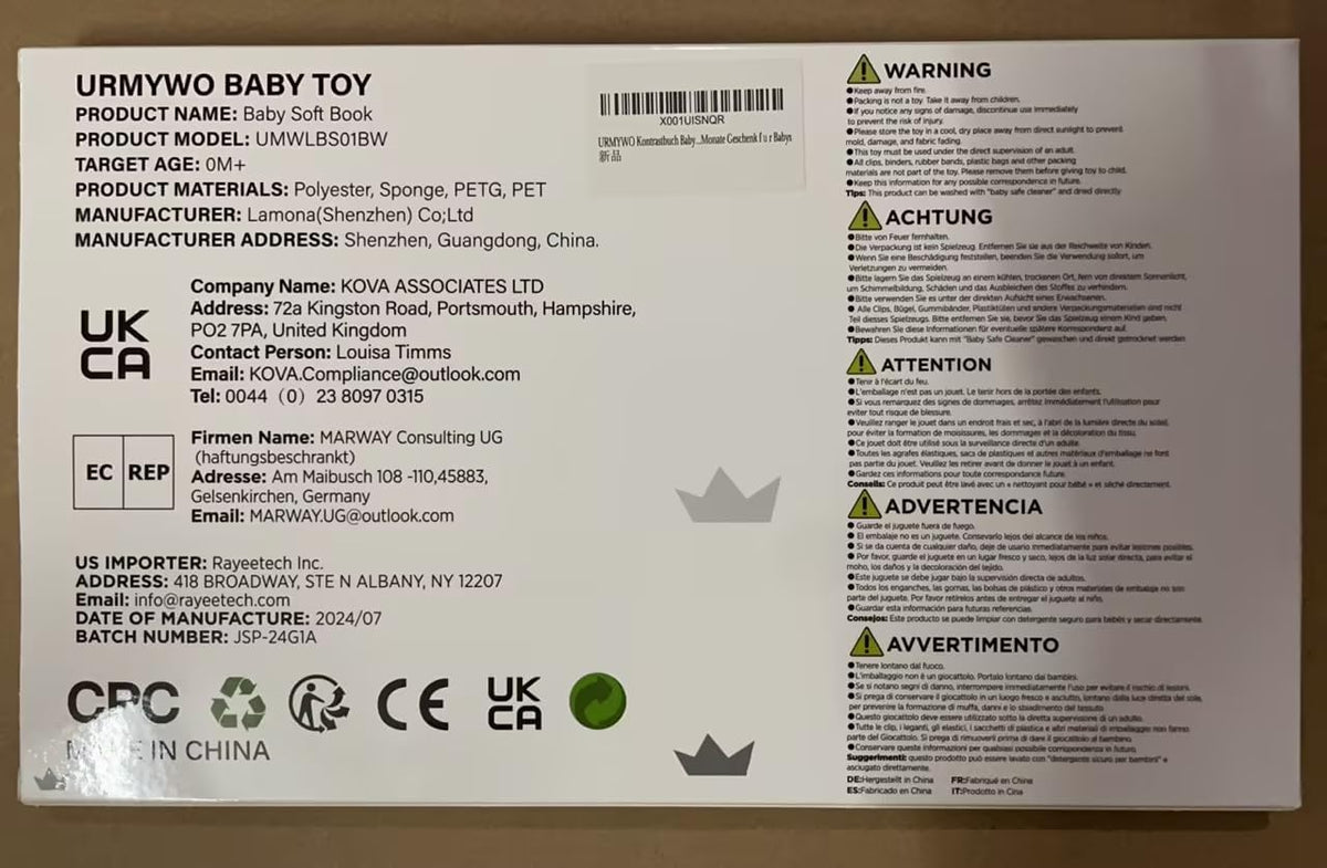 URMYWO Baby Toys, Black and White Sensory Toys Brain Development
