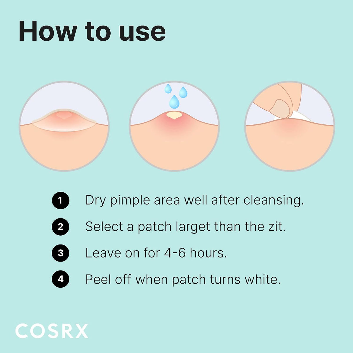 COSRX Master Patch Original Fit (24 counts) Absorbing Pimple Patches, Hydrocolloid Spot Treatment, Blemish Cover, Spot Stickers, 3 Sizes