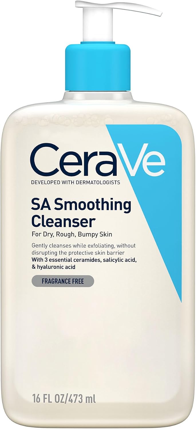 CeraVe SA Smoothing Cleanser, Salicylic Acid, Rough & Bumpy Skin, 473ml