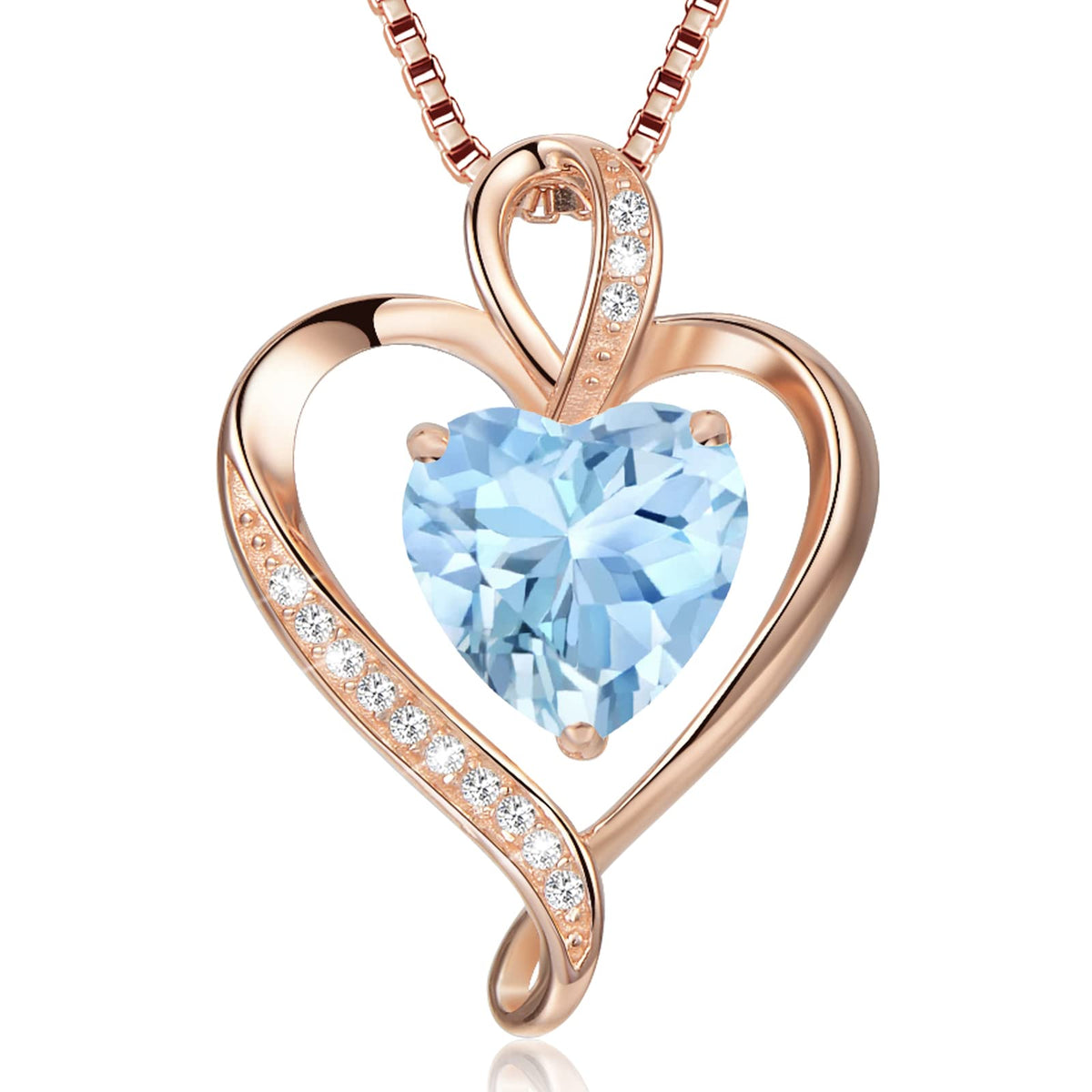 LAVUMO Heart Necklace for Women 925 Sterling Silver Love Pendant Jewellery