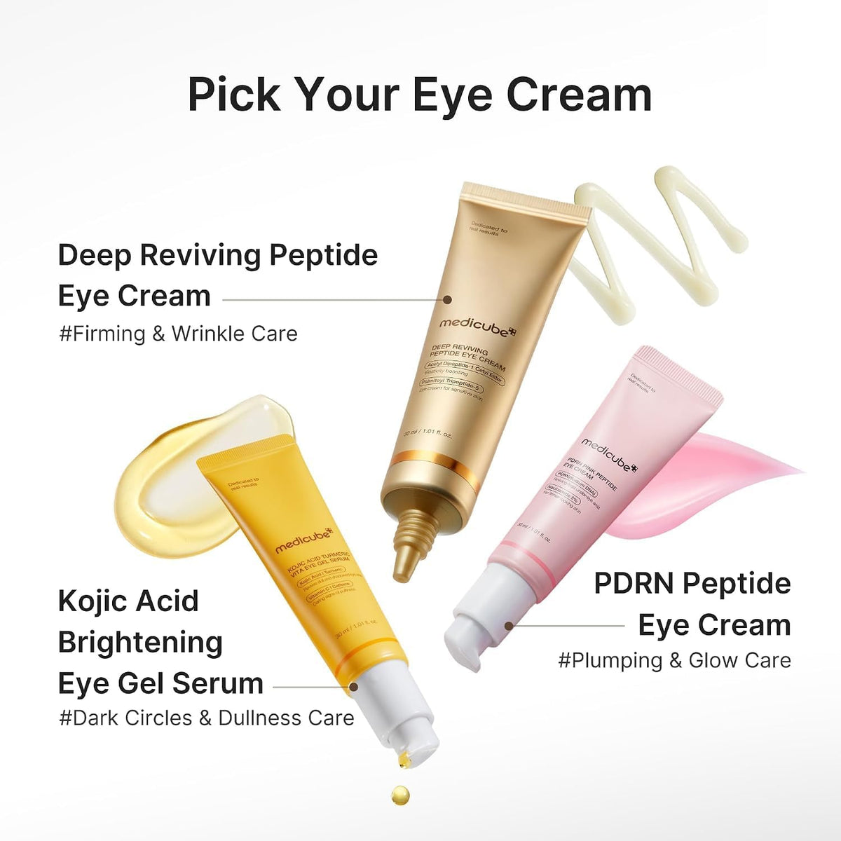 medicube Eye Cream with Deep Reviving Peptide for Fine Lines Care