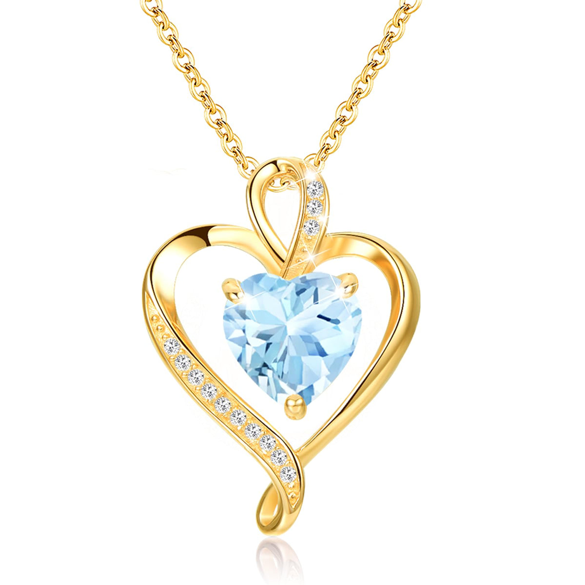 LAVUMO Heart Necklace for Women 925 Sterling Silver Love Pendant Jewellery