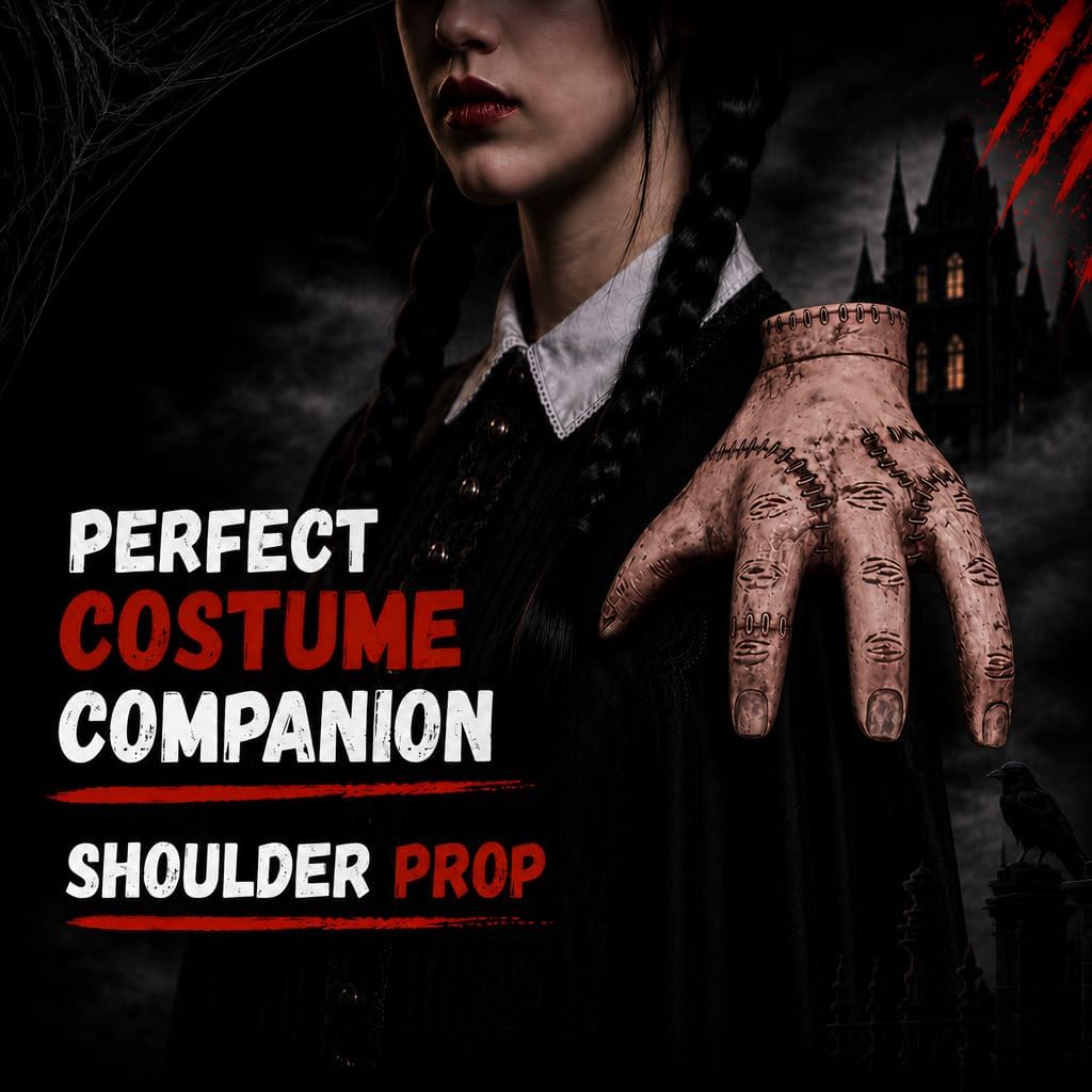 Halloween Animatronic Crawling Hand – Spooky Moving Decoration with Scary Sound Effects, Sound & Touch Activated for Indoor Outdoor Haunted Displays