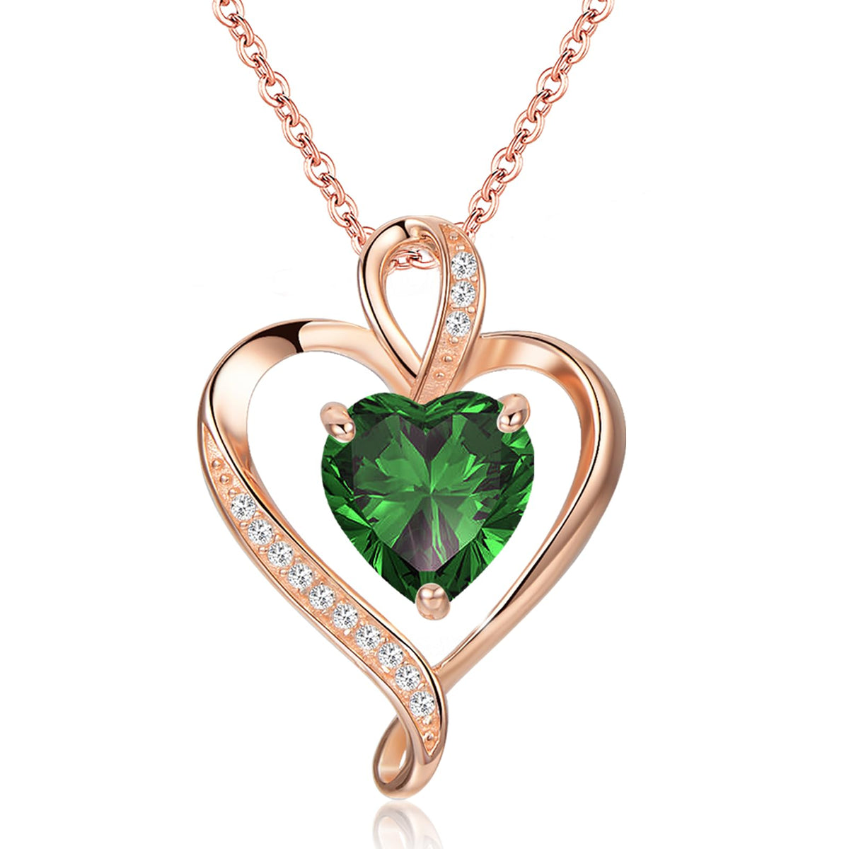 LAVUMO Heart Necklace for Women 925 Sterling Silver Love Pendant Jewellery