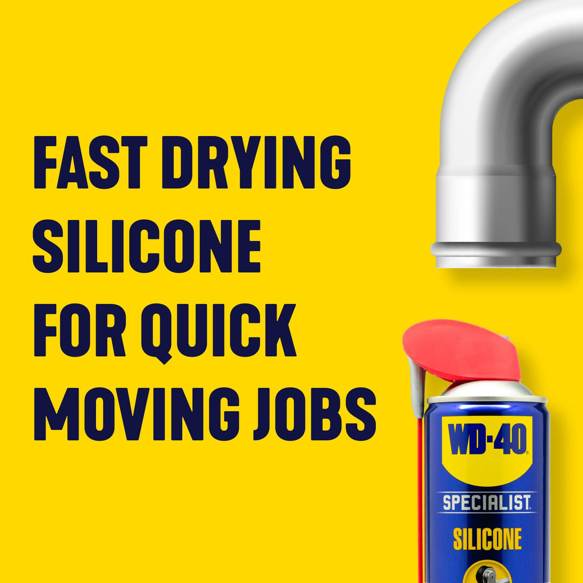 WD-40 Specialist Silicone Lubricant Spray, Smart Straw, All-Weather, 400ml