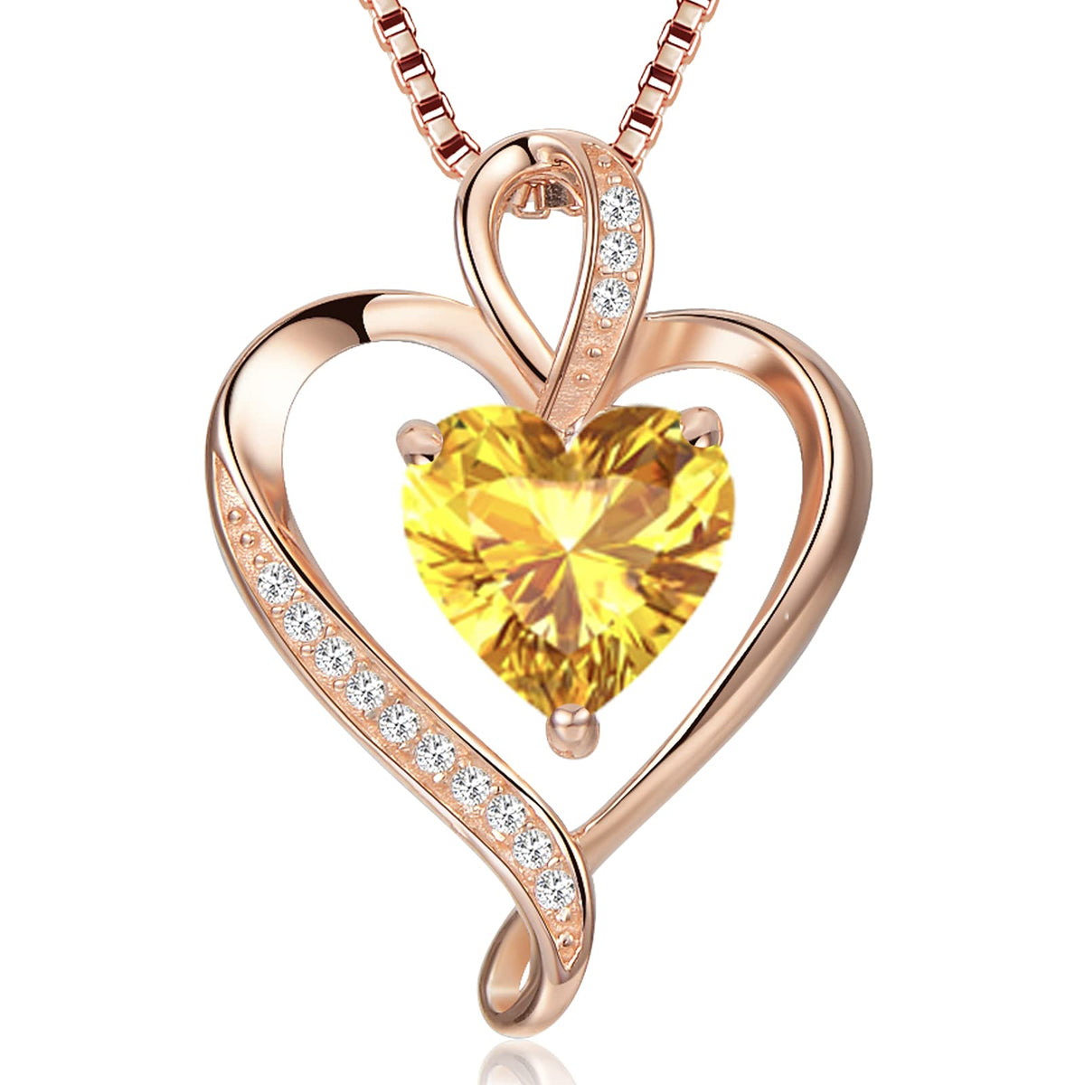 LAVUMO Heart Necklace for Women 925 Sterling Silver Love Pendant Jewellery