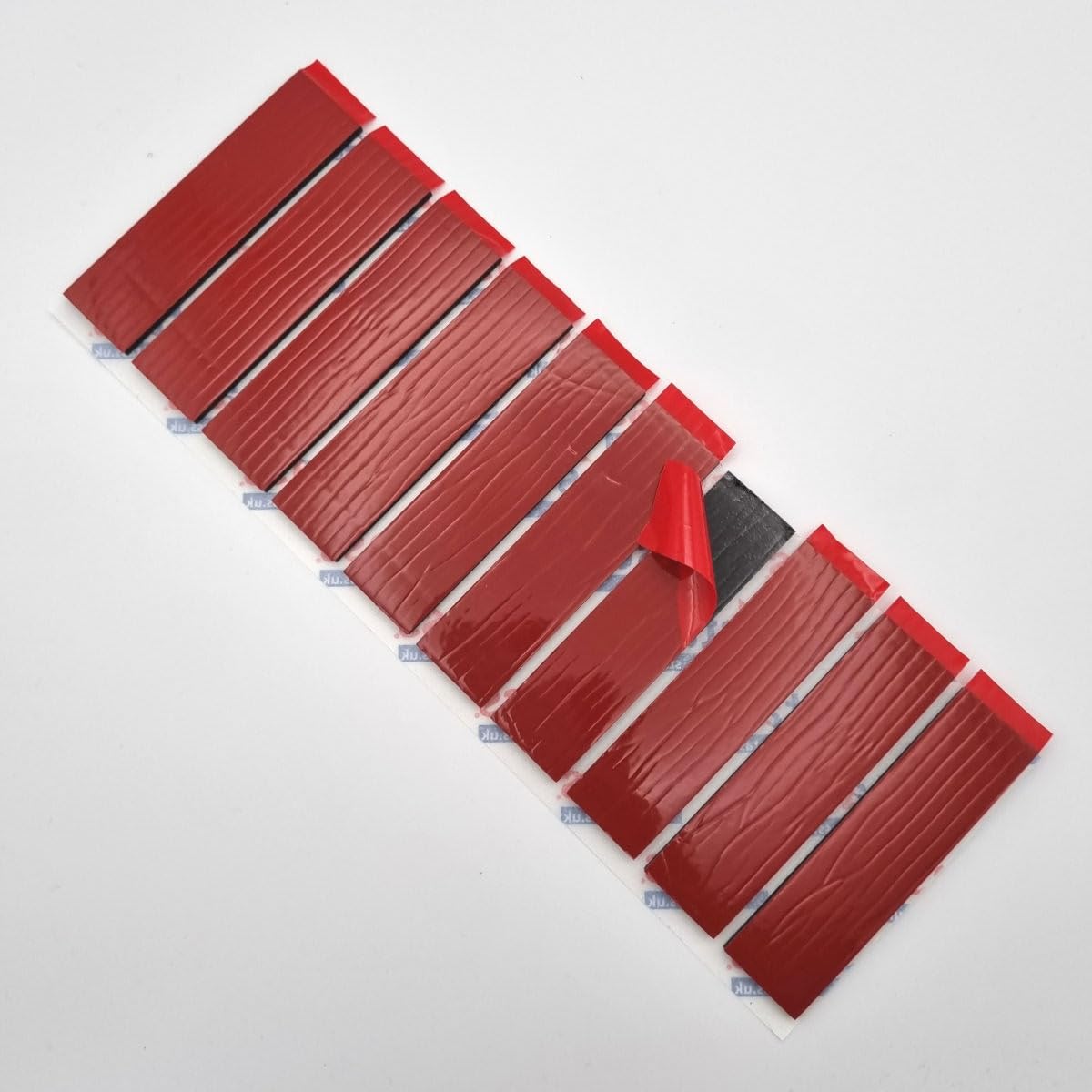 STASS "XTRA-THICK" Number Plate Sticky Pads, Heavy Duty, Extra Strong Double Sided Adhesive Pads for Vehicle Number Plates, Licence Plates, Car Registration, Mounting Tape (10 Strips, 3mm thick)