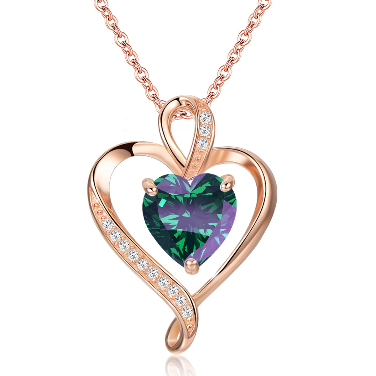LAVUMO Heart Necklace for Women 925 Sterling Silver Love Pendant Jewellery