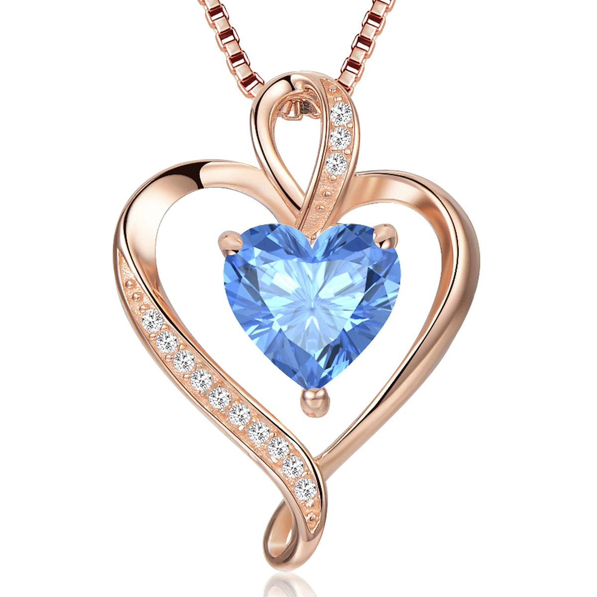LAVUMO Heart Necklace for Women 925 Sterling Silver Love Pendant Jewellery