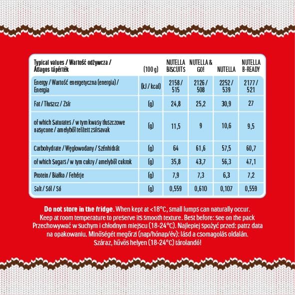 Nutella Giant Christmas Advent Calendar 2026, 528g