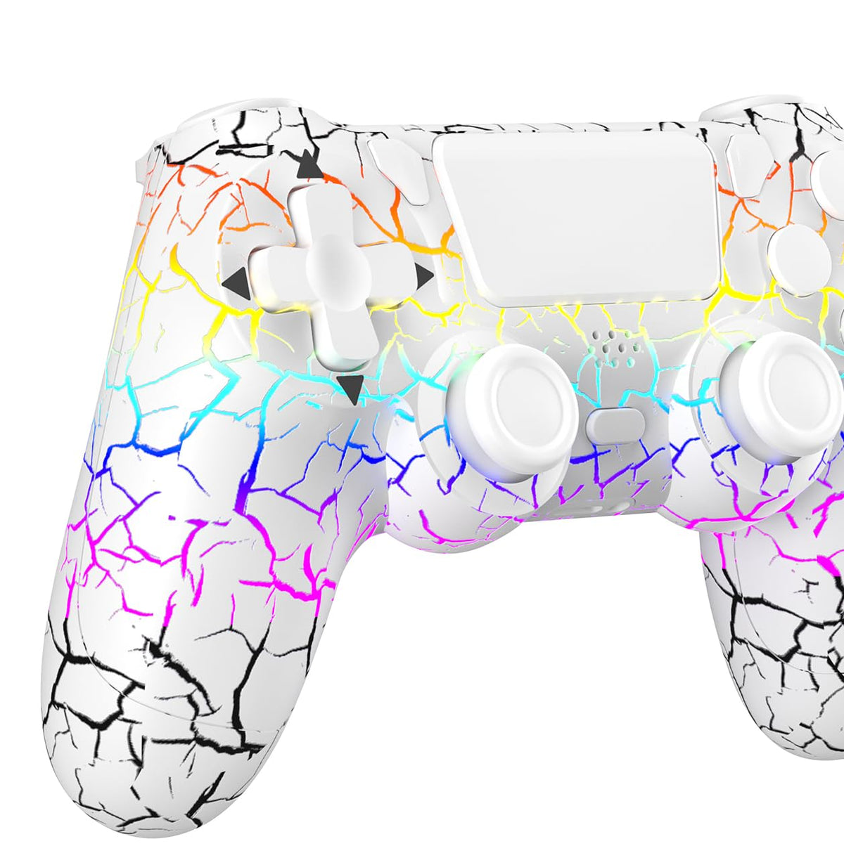 Pogriko Wireless Controller for PS4, Joystick Gamepad Compatible with PS-4/Slim/Pro/PC with RGB LED, Dual Vibration, 6-Axis Gyro Sensor, Headphone Jack, Touchpad
