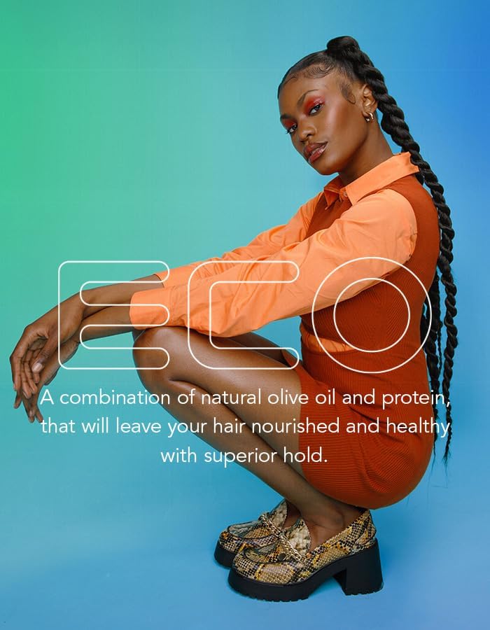 Eco Style Olive Oil Hair Styling Gel, Hydrate and Style, Green, 946 ml (Pack of 5)