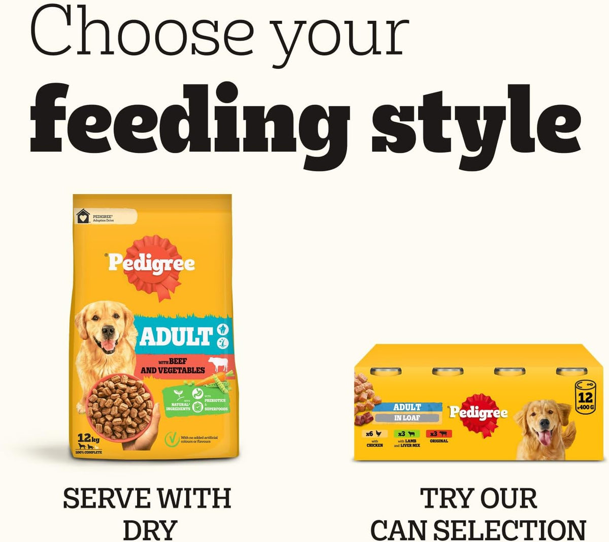 Pedigree Adult Dog Wet Food Pouch Mixed Selection in Gravy, 40x100g