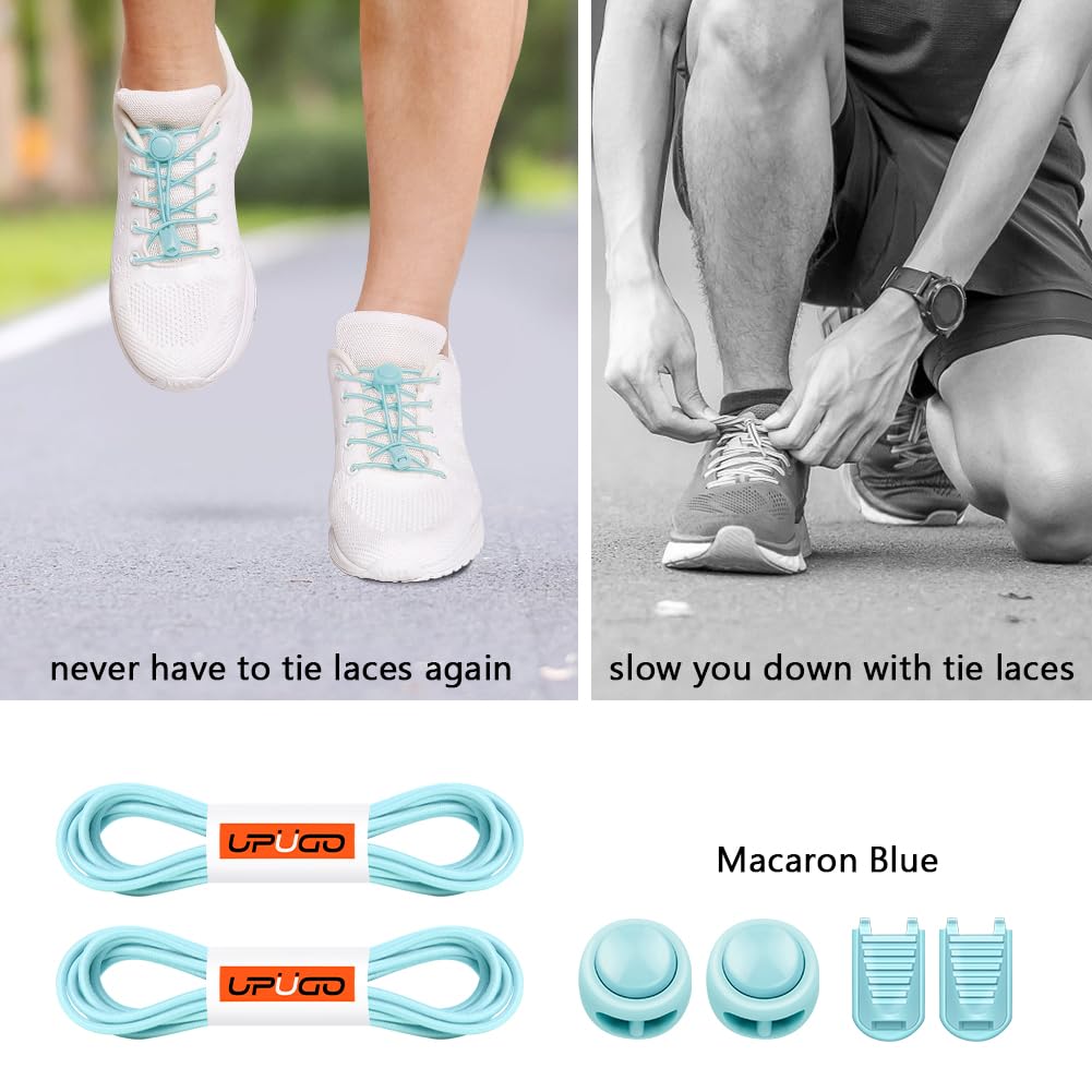 UpUGo Elastic Shoe Laces, No Tie Shoe Laces