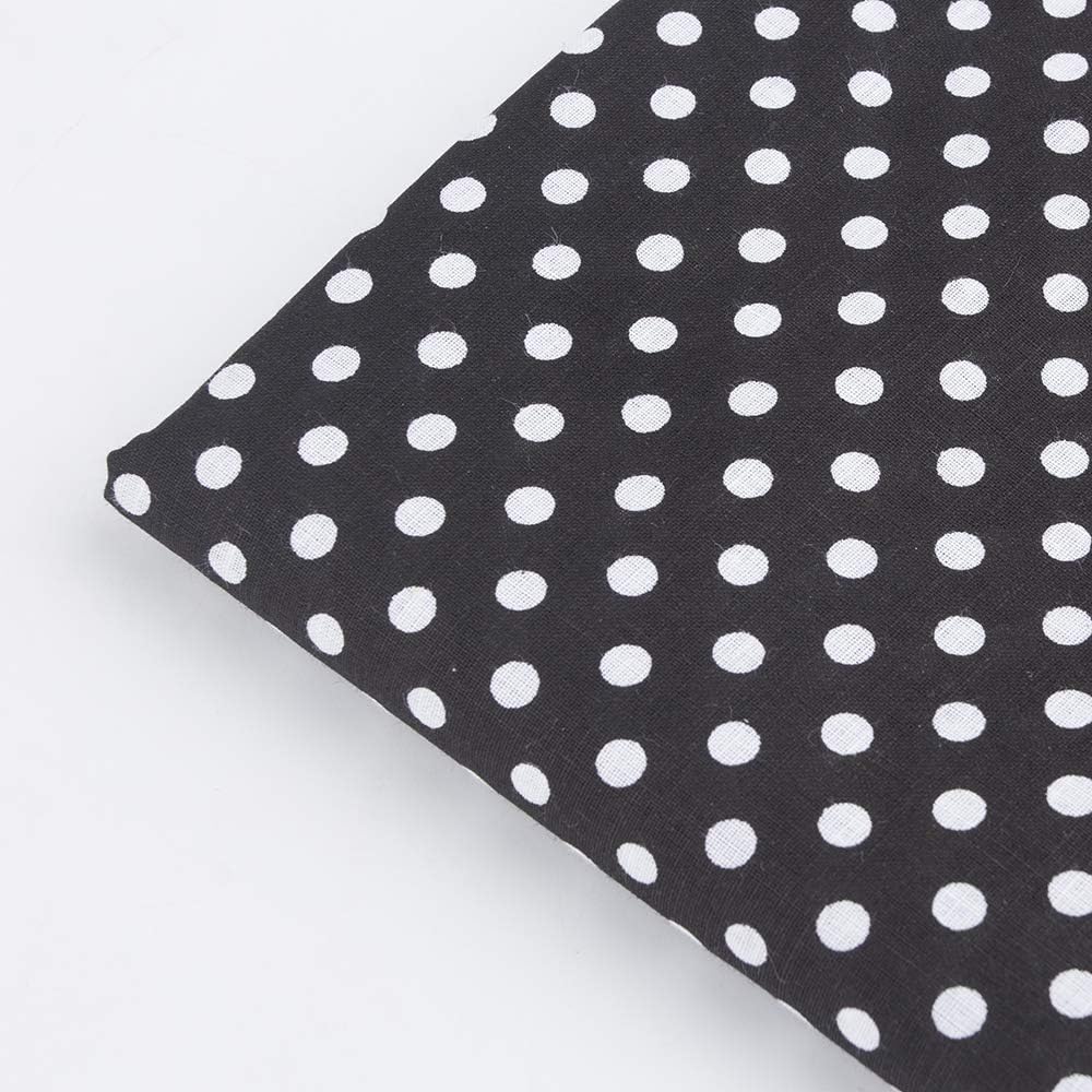 7Pcs Fat Quarters Fabric Bundles, 50CM x 50CM Cotton Fabric DIY Making Supplies Quilting Patchwork Gingham Fat Quarter Material for Sewing,Patchwork, DIY Crafts & Home Decorate (Black)