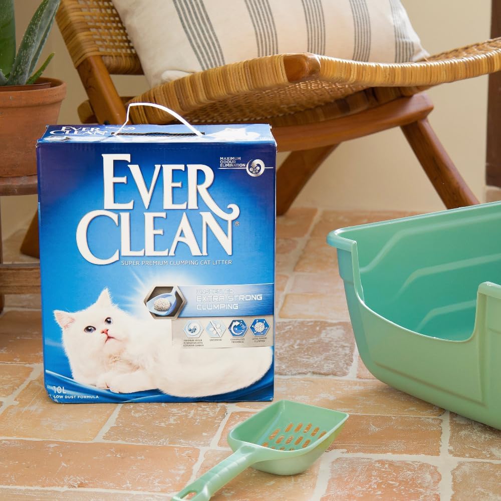 Ever Clean Clumping Cat Litter, Extra Strong Clumping Cat Litter, Unscented, Unbeatable clumping strength, 10L