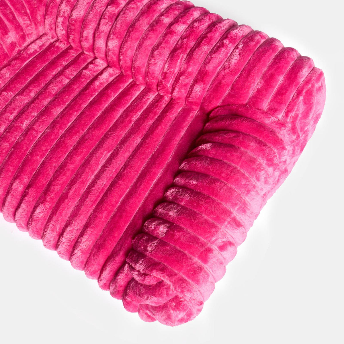 OHS Ribbed Pet Bed Sofa Soft Fleece Dog Cat Washable Anti Anxiety Cushion Mat