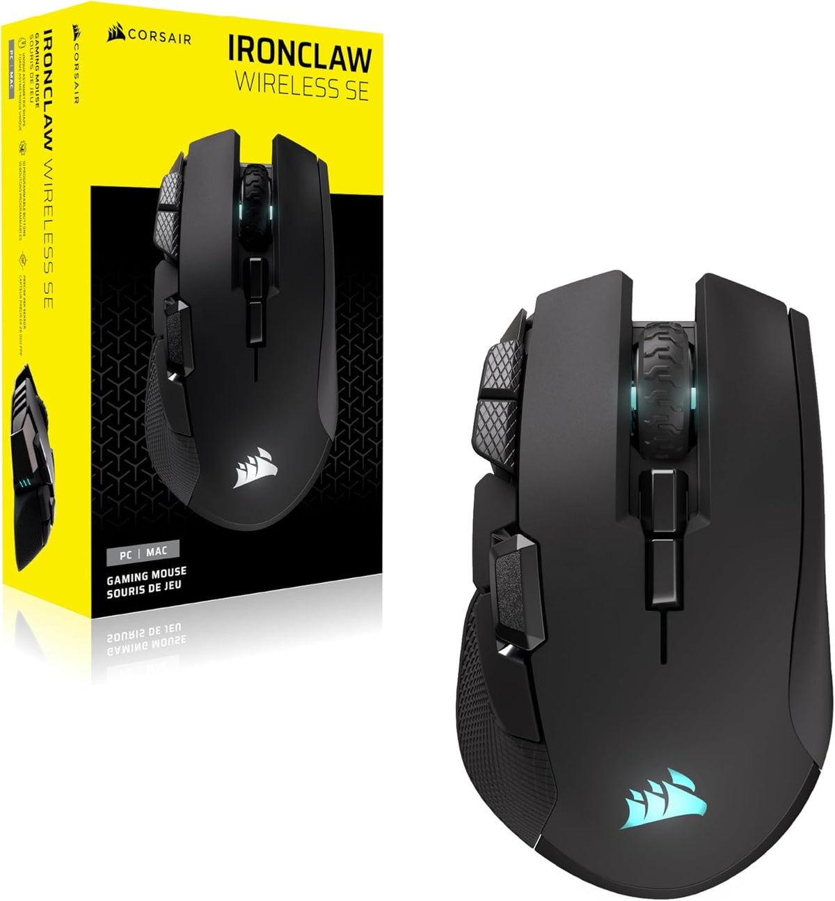 Corsair IRONCLAW WIRELESS SE (2026) Gaming Mouse – Black