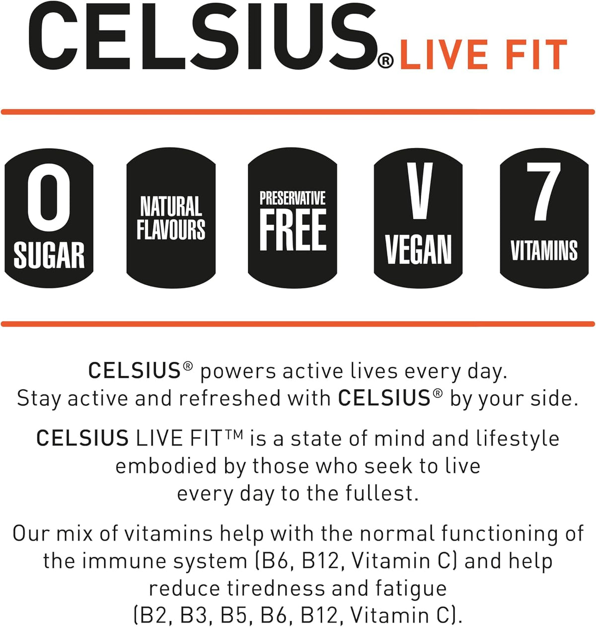 CELSIUS Energy Drink, Sparkling Mango Lemonade, Natural Flavours. No Artificial Colours, Sugar Free Energy Drinks, 355 mL, 4-Pack