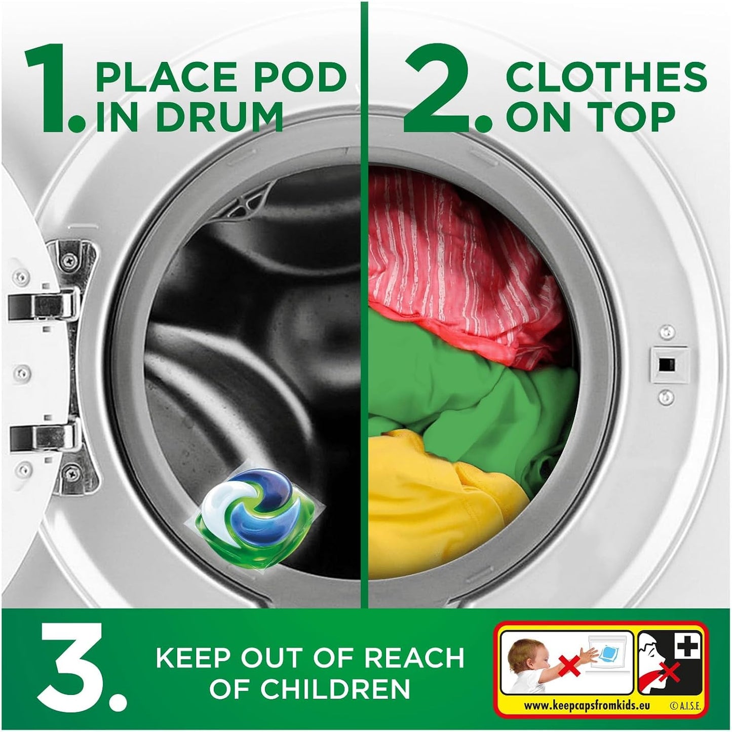 Ariel Platinum PODS®, Washing Liquid Laundry Detergent Capsules 50 Washes, +Touch Of Febreze Odour Defence, Remove Even 7-Day Sweat Odours