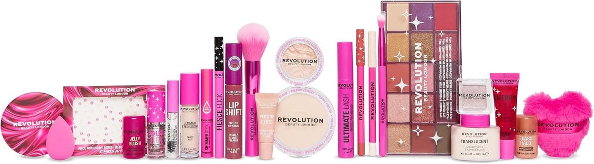 Revolution 24-Day Advent Beauty Calendar 2026, Christmas Makeup Gift Set