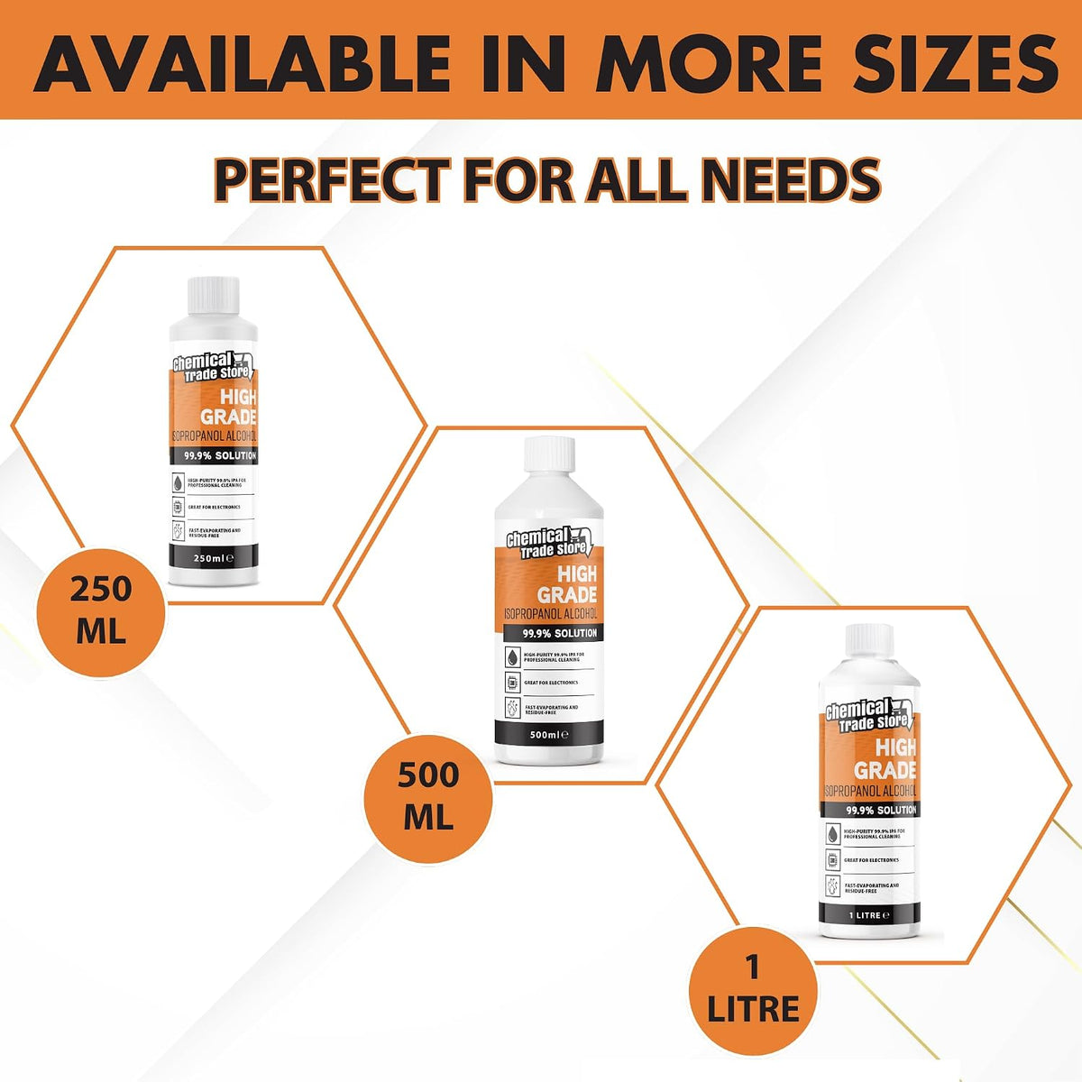 Isopropanol Alcohol 99.9%, 1 Litre - High-Purity Isopropyl Alcohol IPA, Solvent & Cleaner For Electronics, PC & Phone Cleaning, Ink Removal, Surface Prep, Lab & Industrial Use