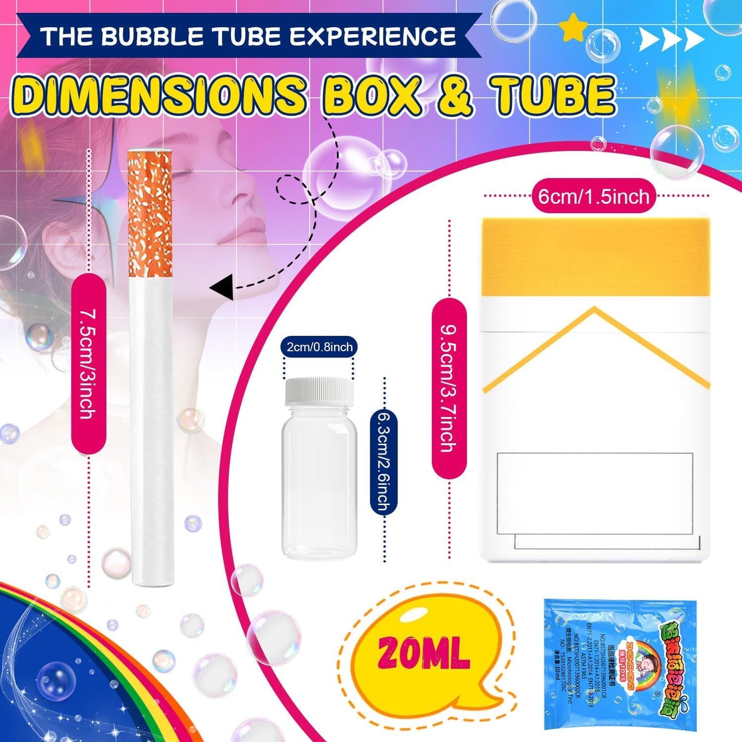 2Pcs Bubble Machine Toys Set, Saxophone Bubble Gun & Pipe Shaped Bubble Blower with Bubble Solution, Kids Outdoor Bubble Toys for Summer Party, Backyard Fun, Birthday Gifts, Reusable Bubble Makers