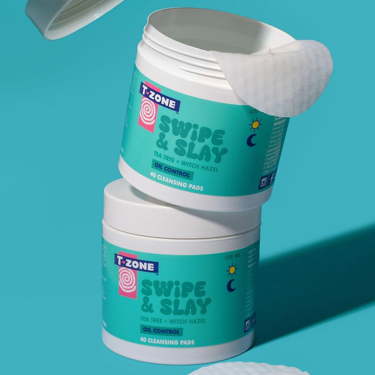 T-Zone Swipe & Slay Tea Tree & Witch Hazel Pore Pads (40 Pads)