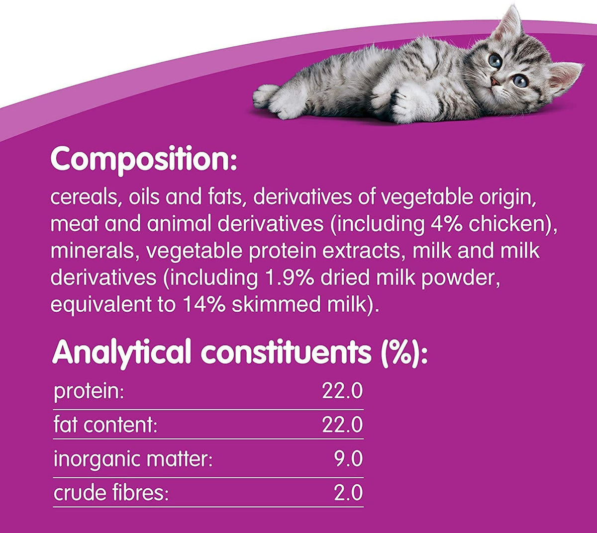 WHISKAS Crunch 100g (Pack of 6) - Tasty Topping Adult Cat Treat Biscuits