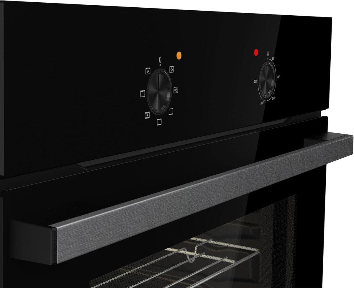Hisense BI62020ABGUK - Built-in 60L Electric Single Oven - Black - 530x595x595 mm (DxWxH) - A Rated, Extra Large